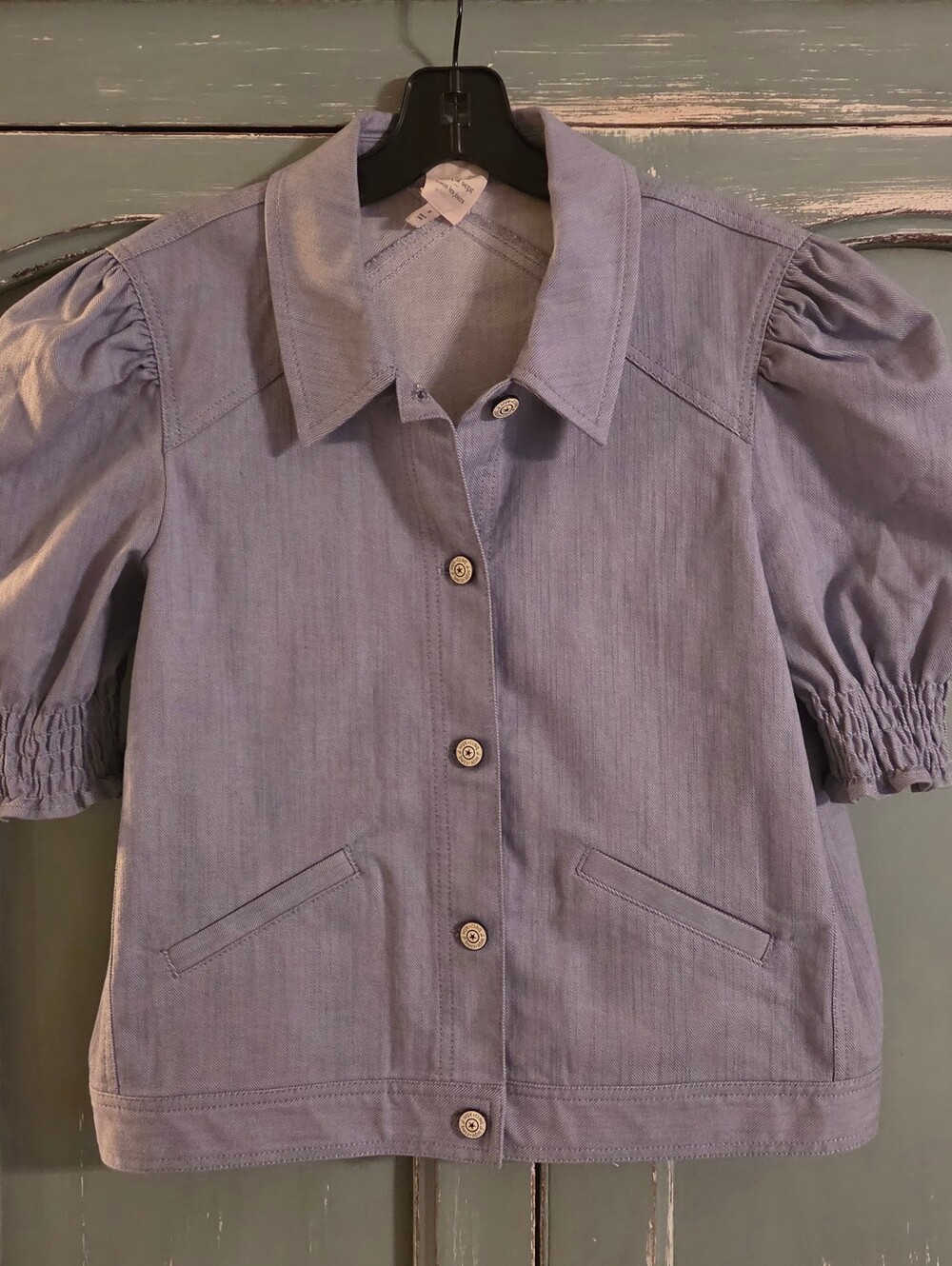 Roselyn Cinq a Sept Light Denim Jacket